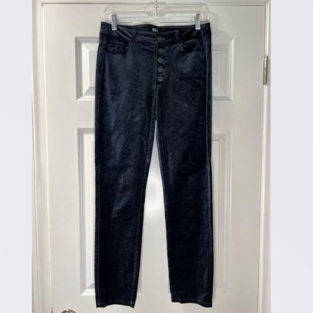 Paige Hoxton High-Rise Skinny Velvet Jeans in Navy - Size 29 - EUC - Picture 10 of 12